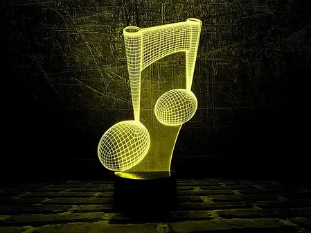3D Світильник "Нота", фото 1