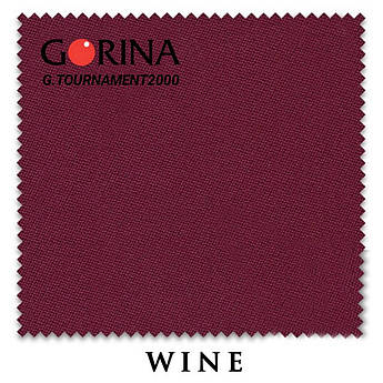 Сукно більярдне Gorina Granito Tournament 2000, 197 см Wine бордове