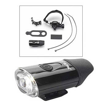 Фара на шлем XLC CL-F23, USB, Led