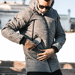 Чоловіча зимова куртка Stark Зимовий чоловічий пуховик сіра