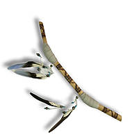 Трубка для Рапэ Типи (Tepi) Couro G из бамбука и кожи с перьями К.TEAA0101/1