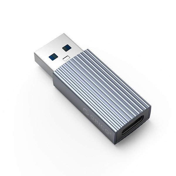 Перехідник Orico USB-A 3.1 до USB-C / Type-C конвертер 10Gbps Сріблястий ORICO-AH-AC10-GY-BP