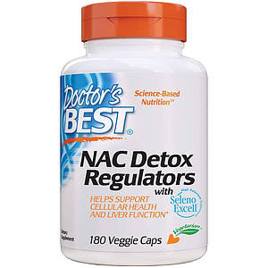 Амінокислота N-ацетил L-цистеїн Doctor's Best NAC Detox Regulators with Seleno Excell 180 капс.