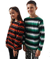 Вязаная кофта (свитшот) для мальчика / девочки в полоску, детский теплый полосатый джемпер