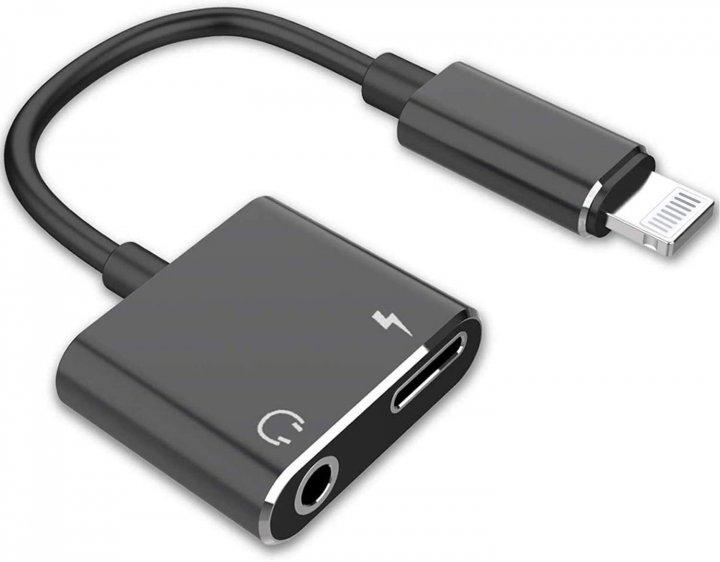 Перехідник Розгалужувач для iPhone 2 в 1 Lightning і 3,5 мм Audio AUX Адаптер Сплітер для Прослуховування Музики