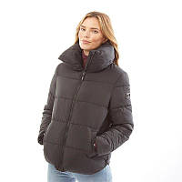 Женская демисезонная короткая куртка (пуховик) Trespass без капюшона, черная 2XL