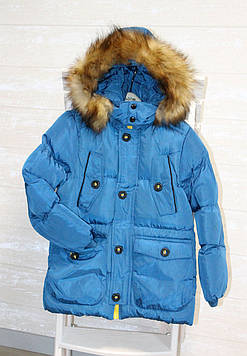 Тепла зимова куртка на хлопчика синя 6