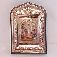 Ікона Воскресіння Христове, Великдень, лик 6х9, у пластиковій чорній рамці