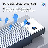 Перехідник Orico USB-A 3.1 до USB-C / Type-C конвертер 10Gbps Сріблястий ORICO-AH-AC10-GY-BP, фото 5