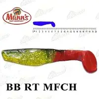 Manns Predator 4 M-077 RT/BB MFCH (червоний хвіст/чорна спина/салатовий прозорий з блискіткою)