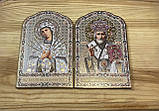 Парна ікона подвійна образ Пресвятої Богородиці та Святого Миколая, фото 2