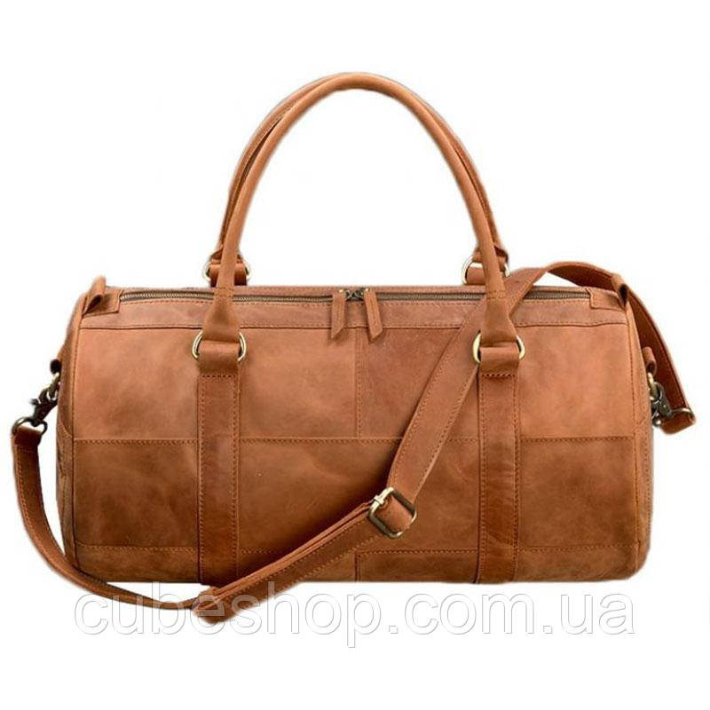 Шкіряна дорожня сумка Harper (світло-коричнева) шкіра Crazy Horse