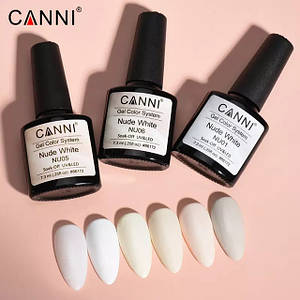 Гель-лак Canni White Nude, 7.3 мл