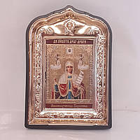 Икона Параскева святая великомученица, лик 6х9, в пластиковой черной рамке