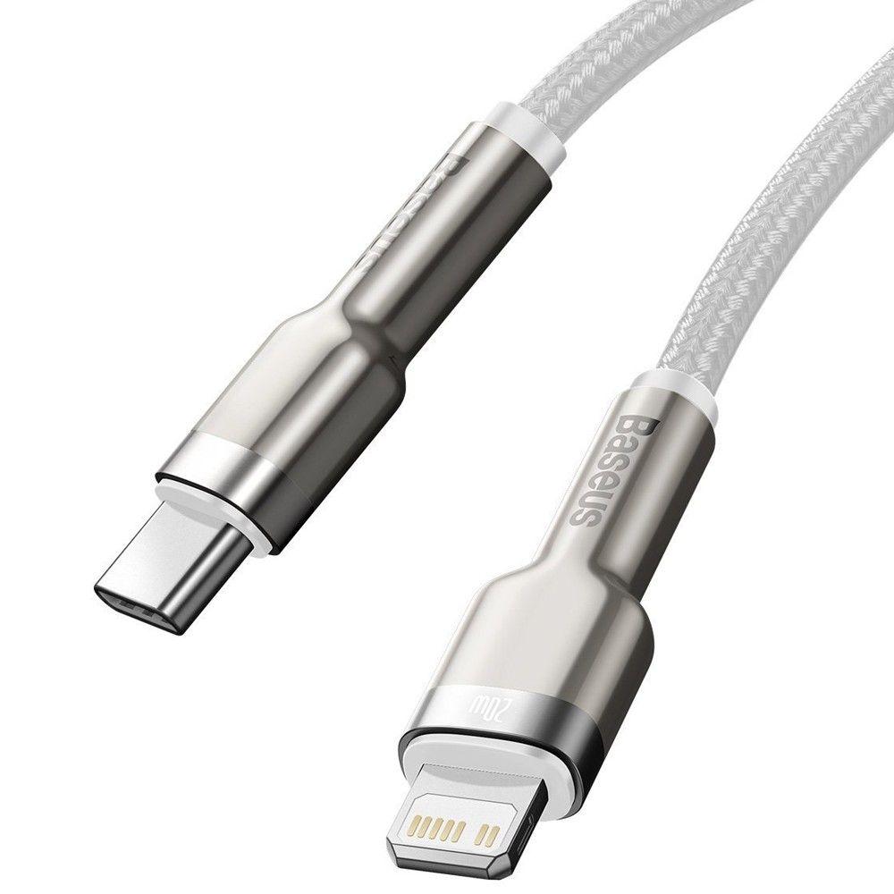 Кабель Baseus Cafule Type-C to Lightning PD 20W White 1m