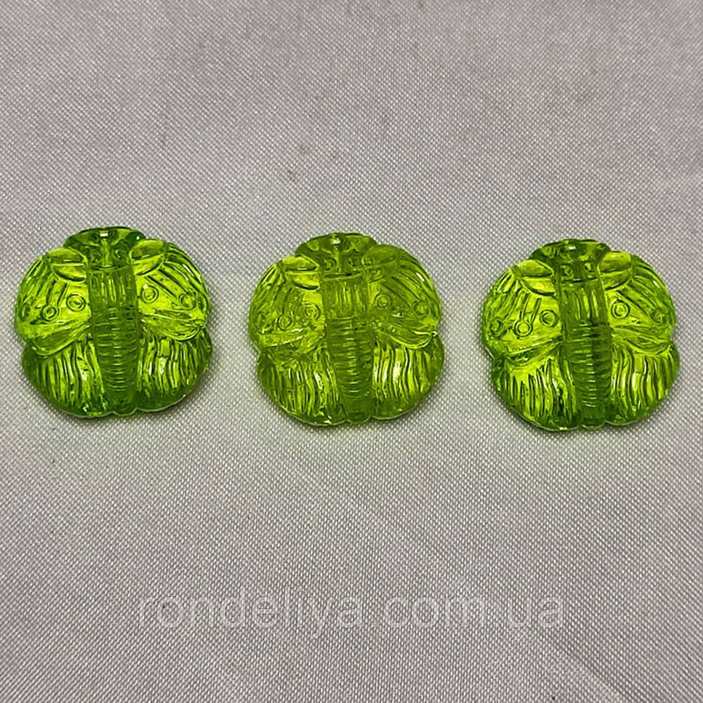 Намистини акрил прозорі "Жук Скарабей" 25 мм Саталовий 50 г ~ 13 шт, фото 1