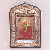 Икона Матрона Московская святая блаженная, лик 6х9, в пластиковой черной рамке
