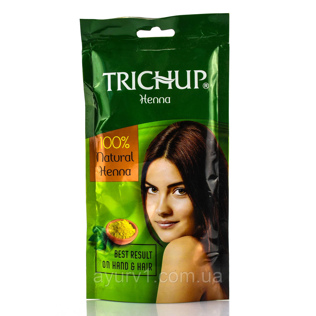 Натуральна хна для волосся та меренді Васу Тричуп/Natural Henna Powder, Vasu Trichup/100 gr