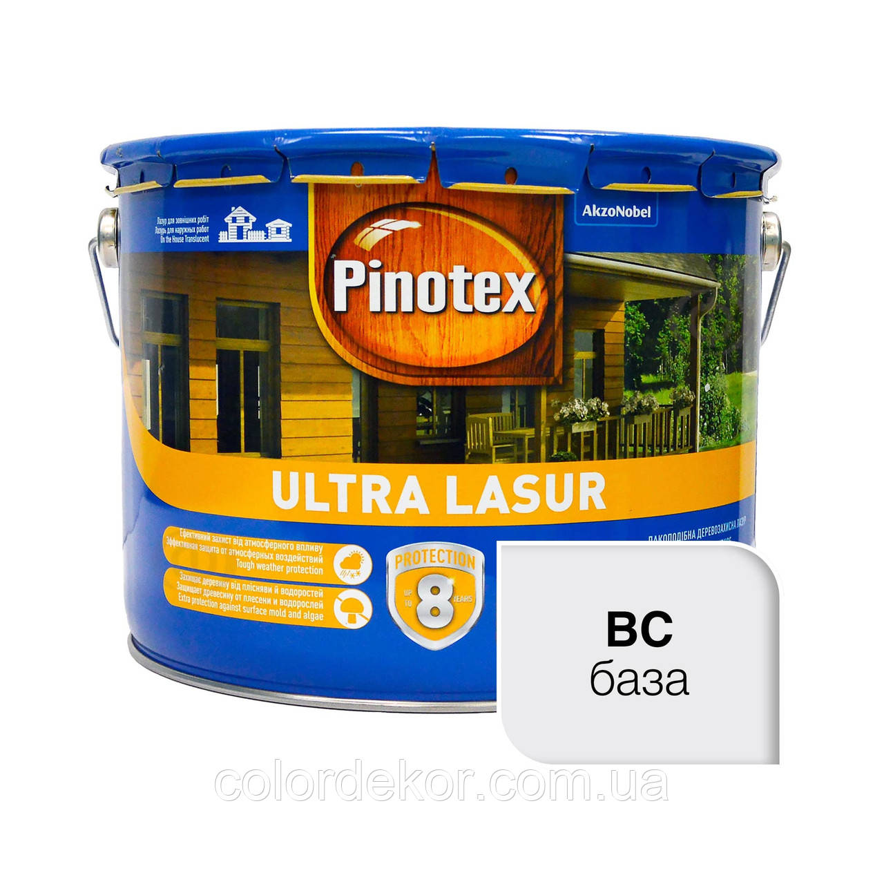 Просочення для дерева з лаком PINOTEX ULTRA (Пинотекс Ультра лазурь) Безбарвний 10л