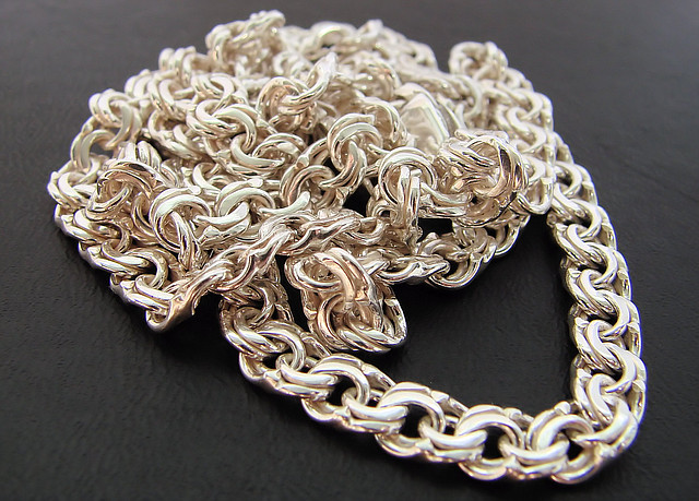 Серебряная цепочка Бисмарк из серебра 925 пробы, 60 см., 30 гр.