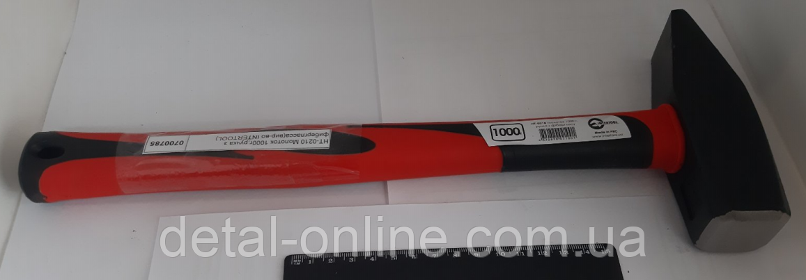 HT-0210 Молоток 1000г,ручка з фибергласса(вир-во INTERTOOL)