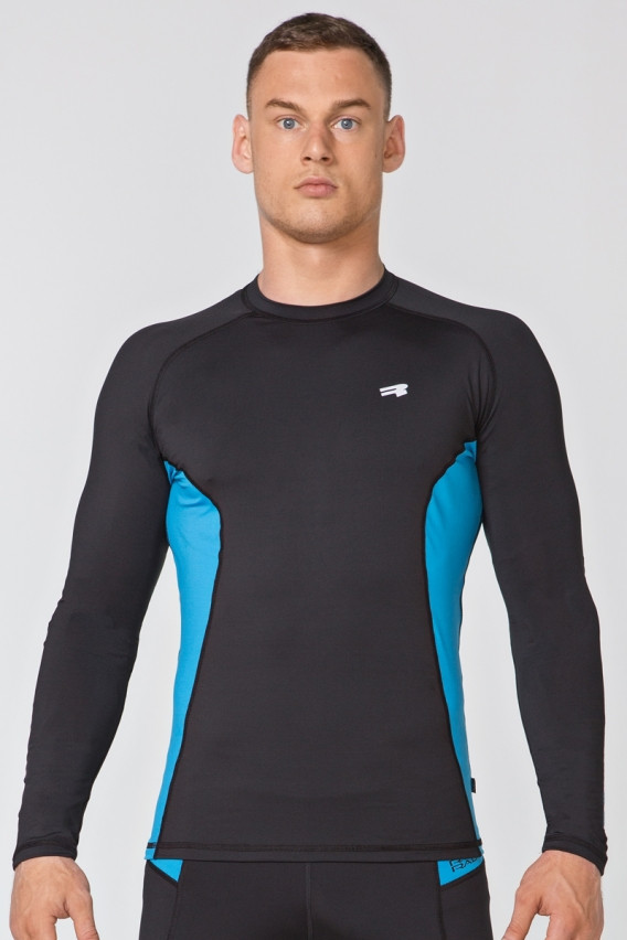 Мужской спортивный лонгслив Radical Fury Duo LS XXL Черно-бирюзовый ...
