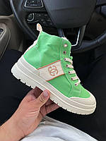 Женская обувь No Brand зеленого цвета. Стильные ботинки для девушек. Повседневная женская обувь.