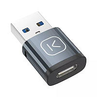 Адаптер OTG USB - USB-Type-C - переходник для наушников смартфона планшета KUULAA KL-HUB02-UT Black