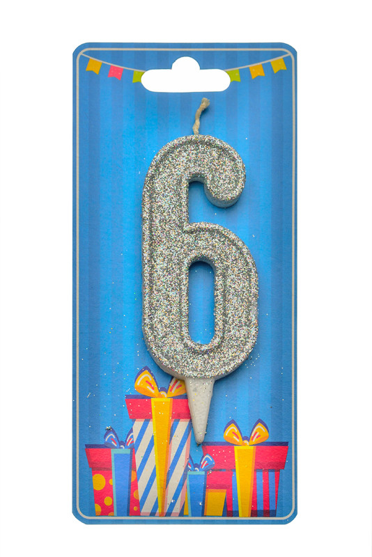 Свічки-цифрови "Срібло" 6