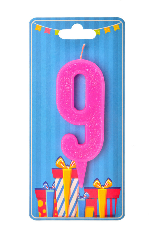 Свічки-цифрови "Рожеві" 9