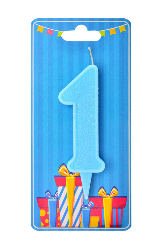 Свічки-цифрови "Блакитна" 1