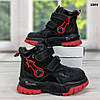 Черевики зимові для хлопчика чорні з червоним Bessky, фото 7
