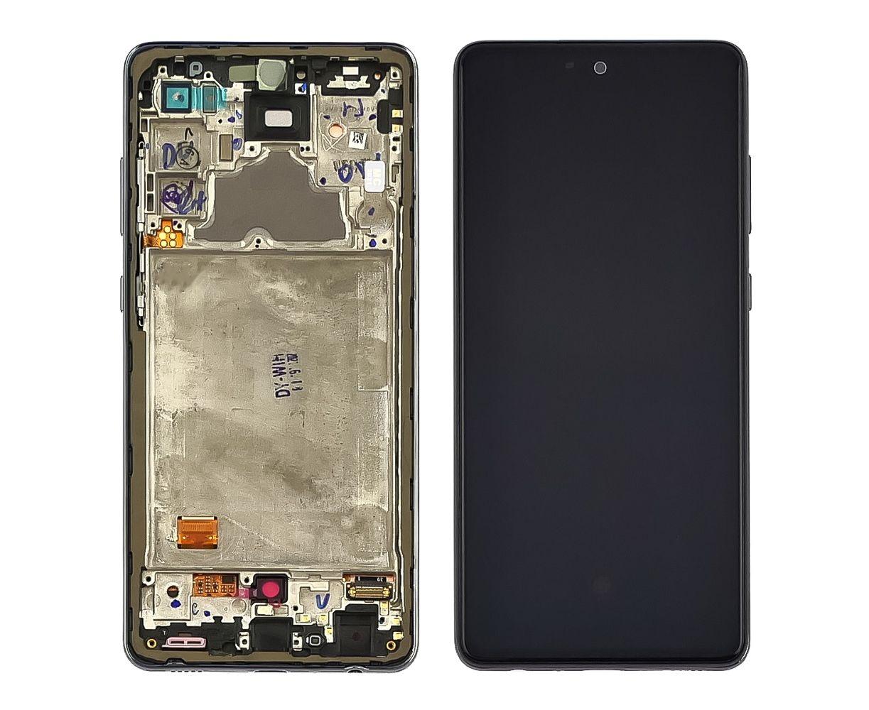 Дисплей для Samsung A725 Galaxy A72 (2021) (Small LCD) із сенсорним склом та рамкою (Чорний) OLED