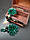 Розкішні смарагдові сережки з хризантемами та натуральними каменями, фото 6
