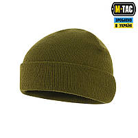 Шапка тонка в'язка 100% акрил Dark Olive, фото 3