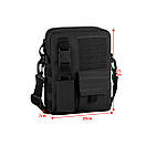 Чоловіча сумка месенджер GREED чорна з водовідштовхувальної тканини МК, фото 4