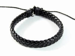 Браслет чорний плетений із регулюванням