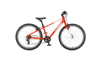 Велосипед KTM WILD CROSS 24" рама 35, жовтогарячий (білий), 2022
