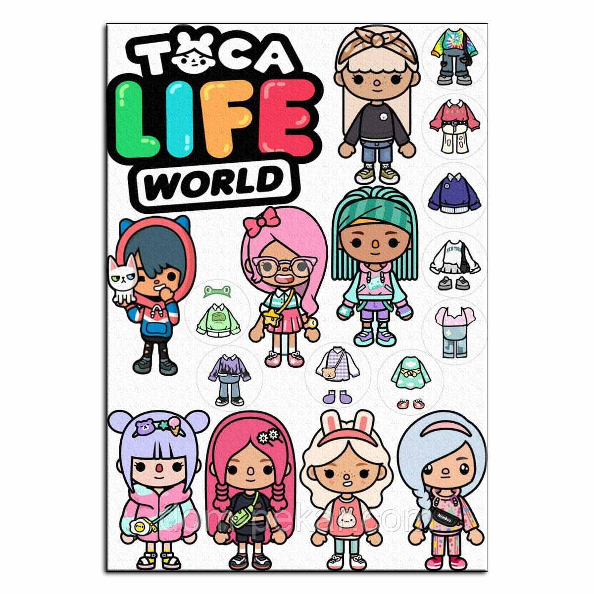 Toca Life World вафельна картинка от интернетмагазина «Домашний Пекарь