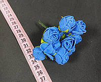 Цветы латексные увеличенные 12шт синий