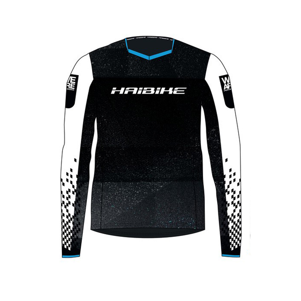 Футболка Haibike "Freeride", довгий рукав, XS, чорно-білий, фото 1