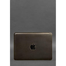 Шкіряний чохол для MacBook 13 дюйм Темно-коричневий Crazy Horse, фото 2