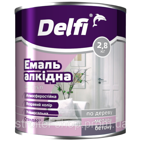 Емаль алкідна ПФ-115П ТМ "Delfi" (салатове) 2,8 кг
