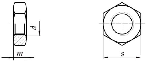 Гайка М48 низкая ГОСТ 5916, DIN 936