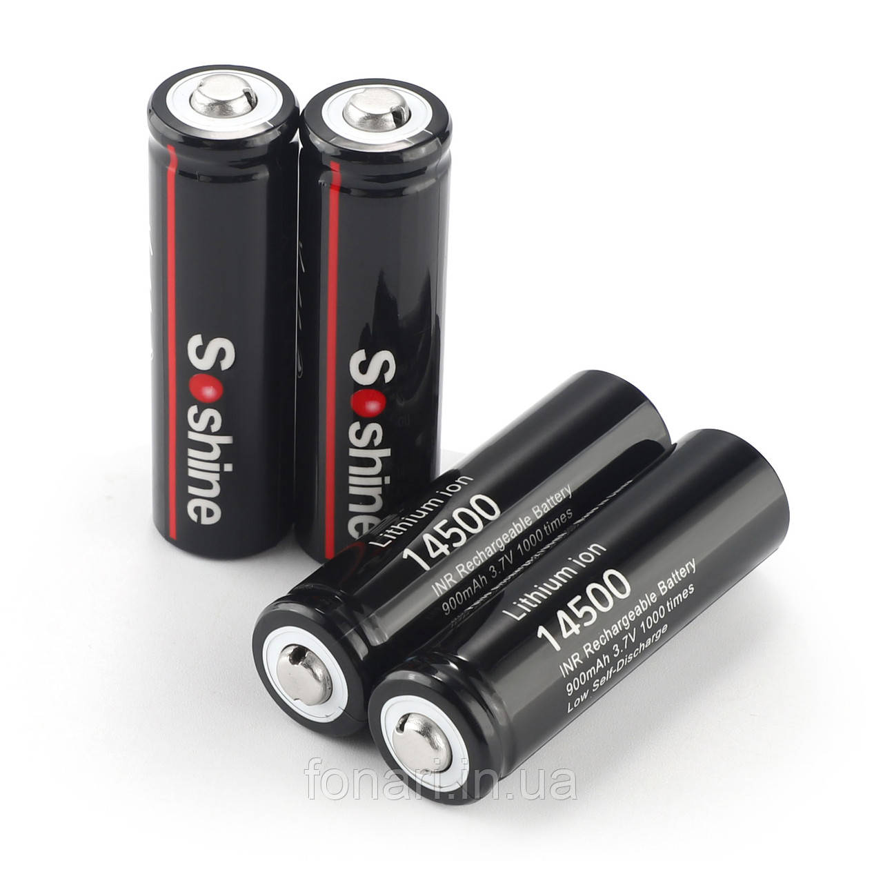 Акумулятор Soshine 14500 Li-Ion 900 mAh 3,7V без плати захисту (аналог AA)