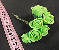 Цветы латексные увеличенные 12шт зеленый