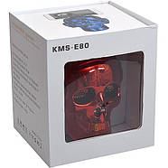 Колонка портативна Череп KMS-E80 великий, 15*14*12 см, фото 6
