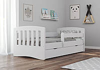 Дитяче ліжко односпальне 160 х 80 Kocot Kids Classic 1 біле з шухлядою Польща