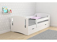 Дитяче ліжко односпальне 160 х 80 Kocot Kids Classic 2 біле з шухлядою Польща