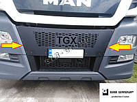 Защитная накладка на решетку радиатора (Верхняя) для MAN TGX EURO 6 (2012-2017) 1 шт. верхняя черная